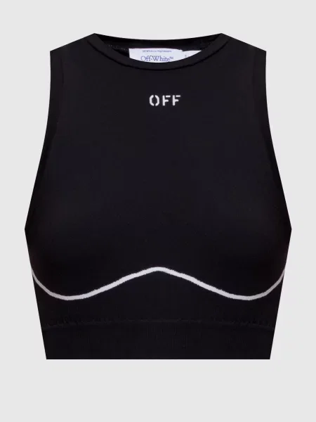 Топ з візерунком логотипа Off-white чорний