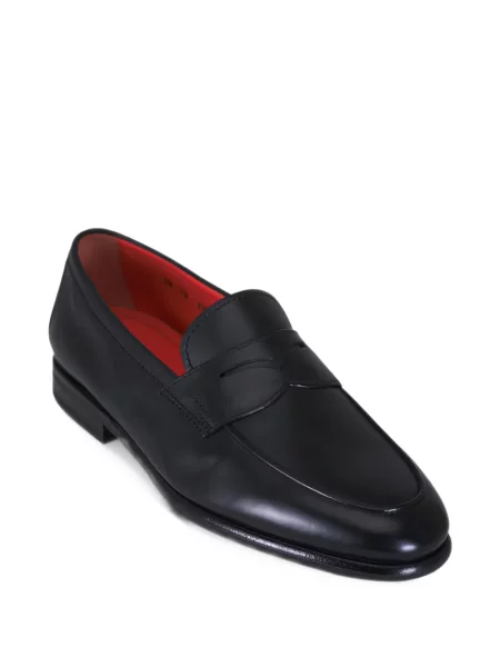 Pantofi loafer Santoni din piele negru