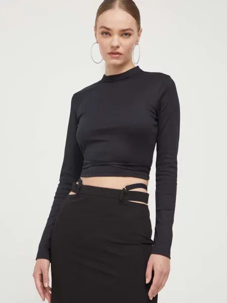 Cropp tricou mânecă lungă Hugo negru