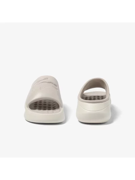 Lacoste Klapki Croco Beżowy białe