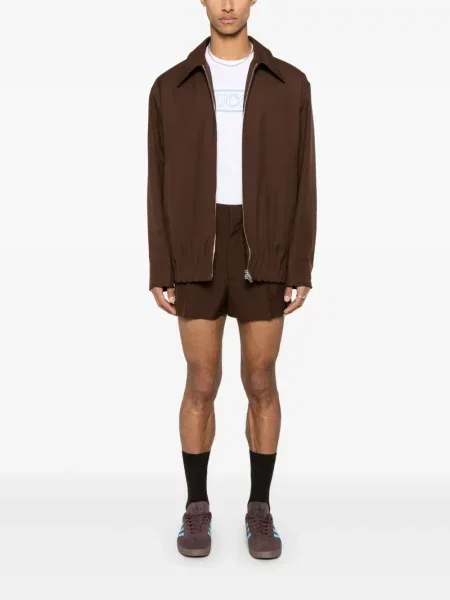 Pantaloni scurți Gucci de lână maro