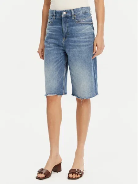 Jeans kratke hlače BOSS modra