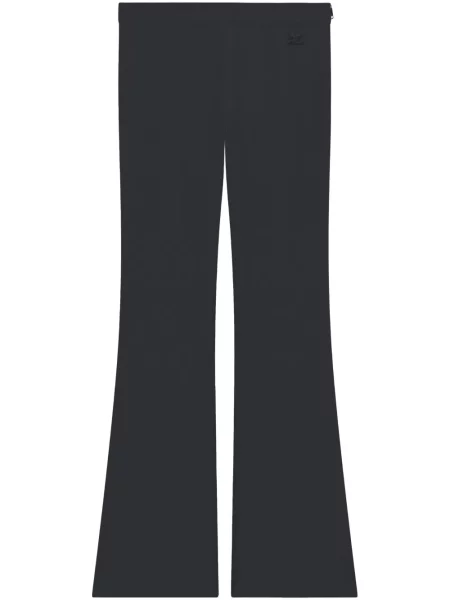 Pantaloni Courreges cu broderie negru