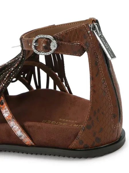 Босоножки Kurt Geiger London с бахромой без каблука
