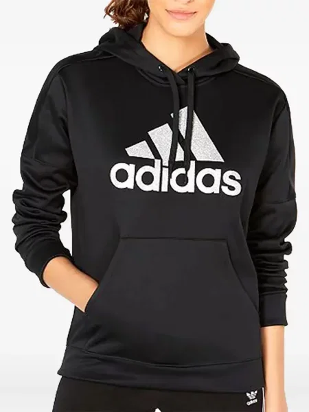Cropp top Adidas cu dungi cu un umăr gol negru
