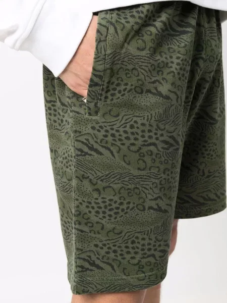 Шорти Kenzo с принт с животински шарки зелено