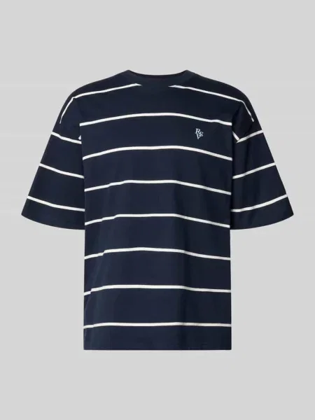T-shirt z okrągłym dekoltem i wyhaftowanym logo Review