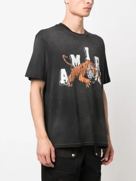 Tricou Amiri cu dungi de tigru negru
