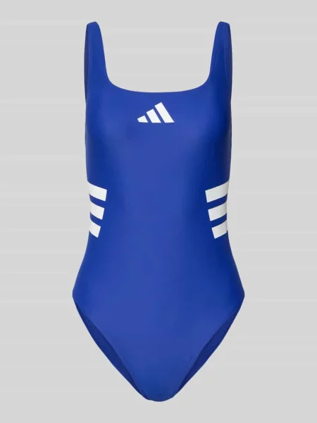 Adidas Strój Kąpielowy 3 Stripes U-Back blau niebieski