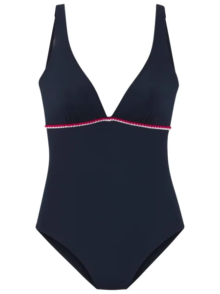 S.Oliver Costum de baie întreg albastru marin / roșu alb