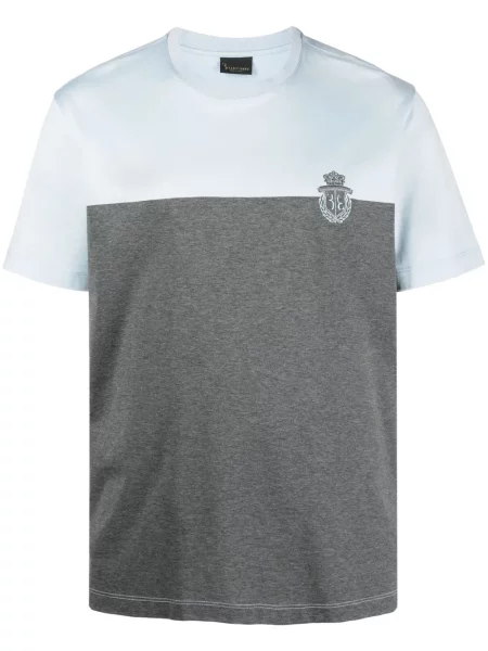 Tricou Billionaire cu broderie albastru