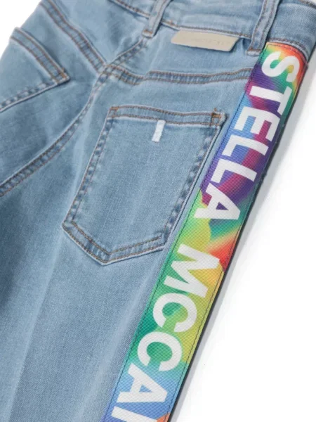 Jeansy straight leg dziecięce Stella Mccartney niebieskie