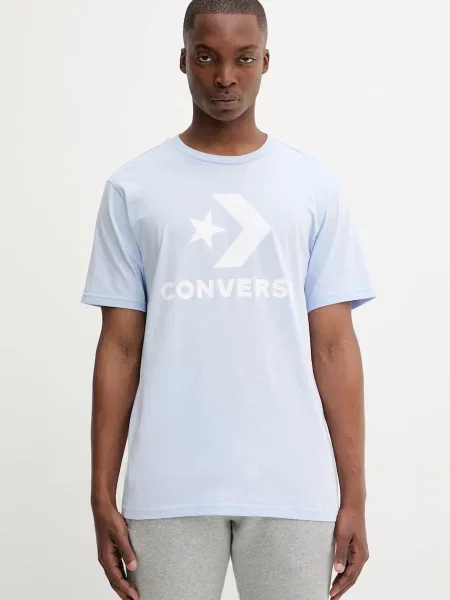 Тениска Converse с принт синьо