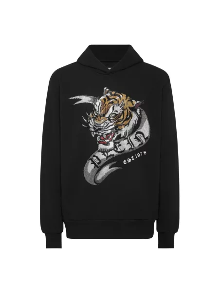 Bluza z kapturem Philipp Plein z kapturem czarna
