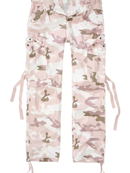 Brandit Pantaloni cu maro deschis / roz alb