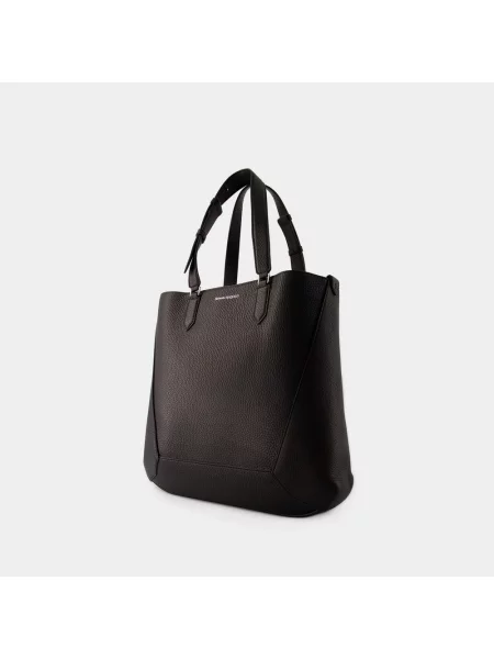 Torba Alexander Mcqueen skórzana czarna
