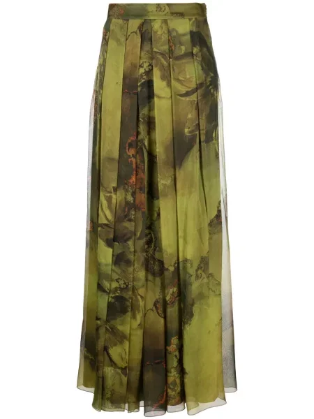 Fustă Alberta Ferretti cu imagine verde