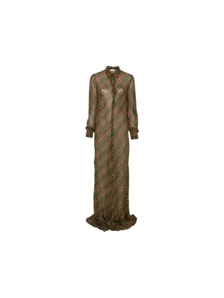 Sukienka Dries Van Noten zielona
