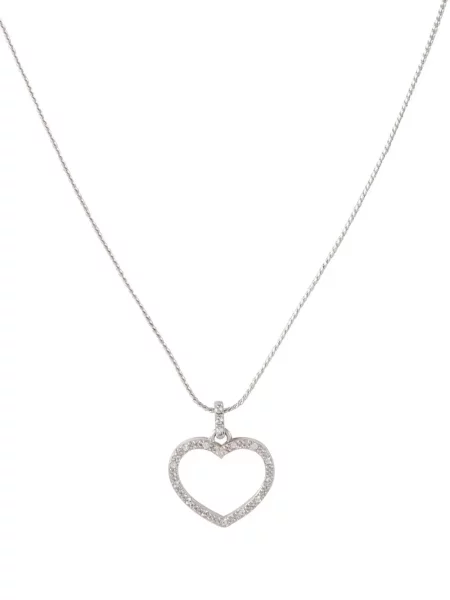 Pandantiv Nina Ricci cu motiv cu inimi argintiu