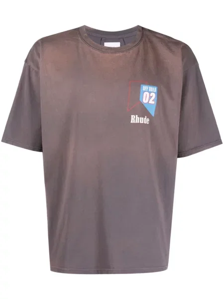 Tricou Rhude cu imagine gri