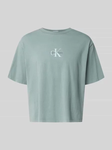 T-shirt o kroju relaxed fit z czystej bawełny Calvin Klein Jeans