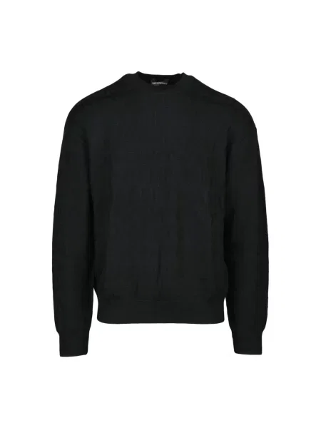 Dzianinowy sweter Emporio Armani czarny