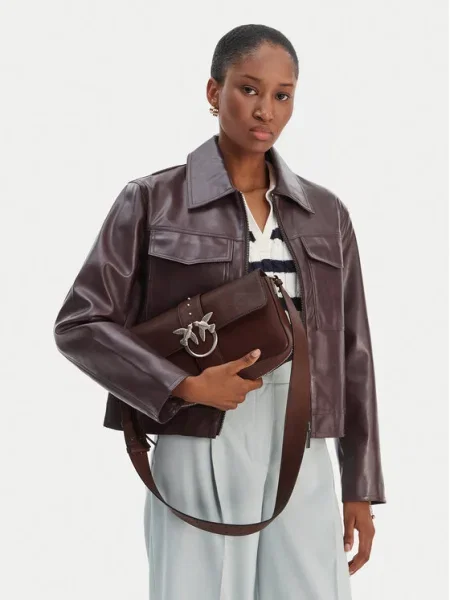 Geanta crossbody Pinko clasică maro