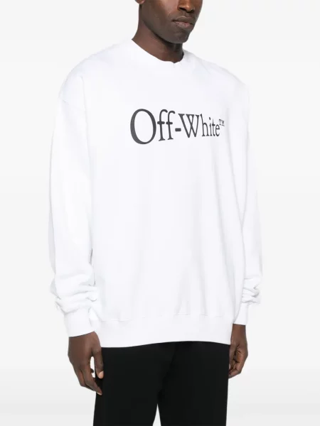 Hanorac Off-white cu imagine alb