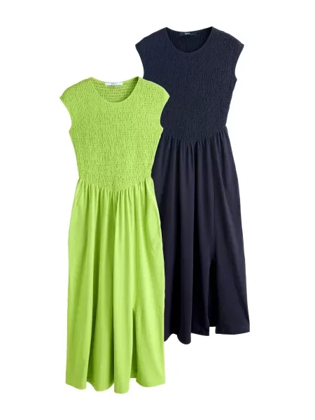 Next Rochie închis / verde măr albastru