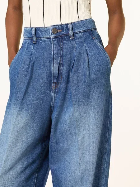 Rossi Jeansy Wide Leg Noa blau niebieskie