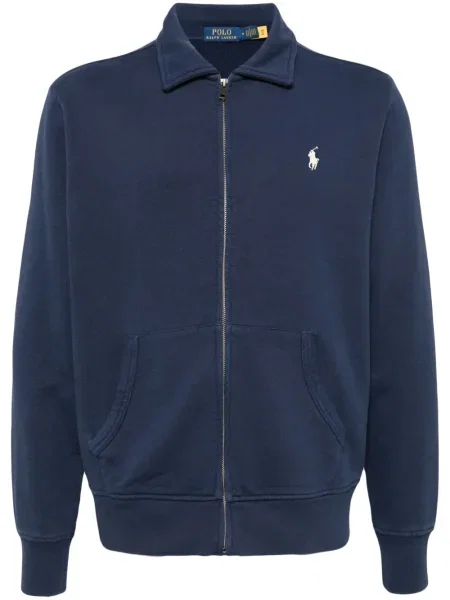 Prugasta mrežasta majica Polo Ralph Lauren plava