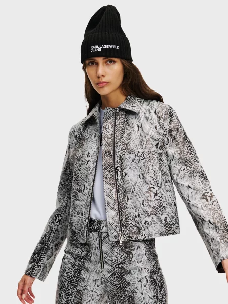 Демісезонна куртка Karl Lagerfeld Jeans поліуретан сірий