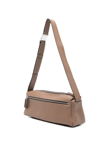 Geanta de piele Max Mara din piele mini maro