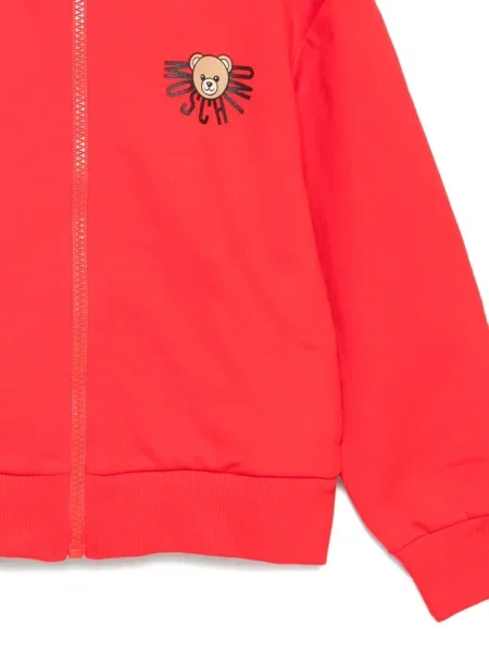Bluza z kapturem dziecięca Moschino czerwona