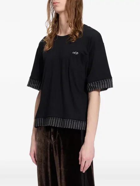 Tricou Ann Demeulemeester cu autograf negru