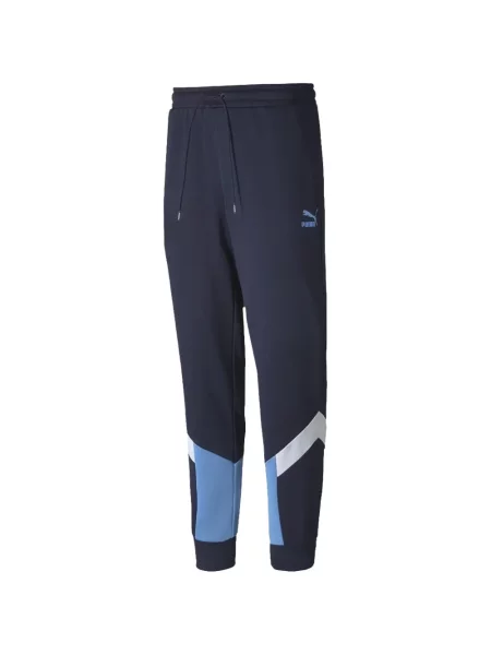 Pantaloni Puma alergare cu autograf albastru