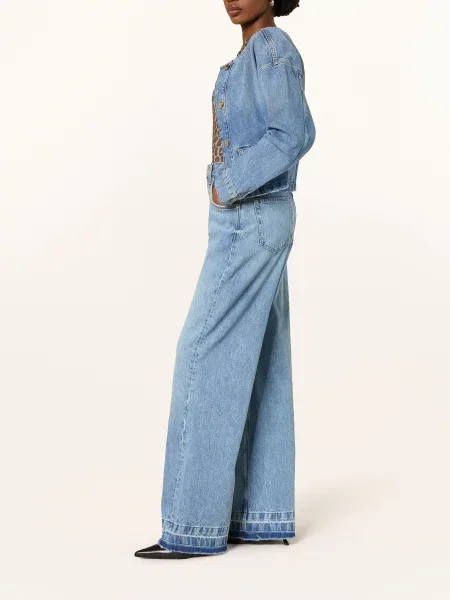 Anine Bing Džíny S Širokými Nohavicemi Lewis caspian blue washed blue modré