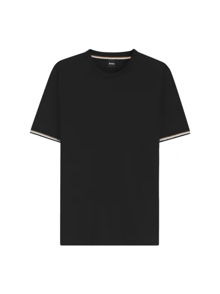 T-shirt o kroju regular fit z czystej bawełny Hugo czarna