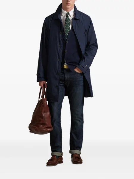 Ριγέ δερμάτινος κάλτσες Polo Ralph Lauren με κορδόνι μαύρο