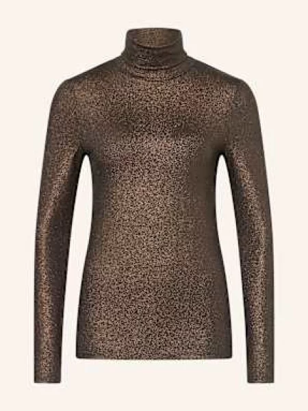 Majestic Filatures Tričko S Dlouhým Rukávem S Třpytivou Přízí hnědá