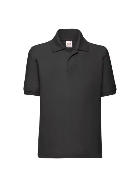 Tricou polo copii Fruit Of The Loom gri
