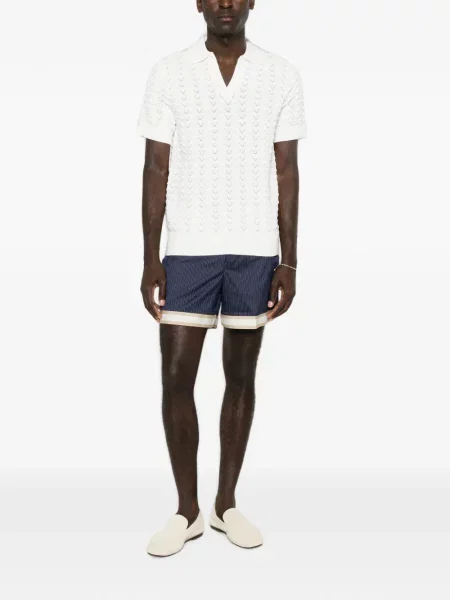 Scurt tricou polo Ché alb