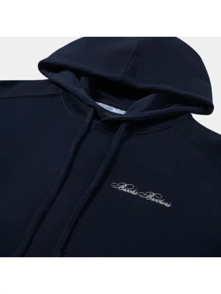 Bluza z kapturem Brooks Brothers z kapturem niebieska