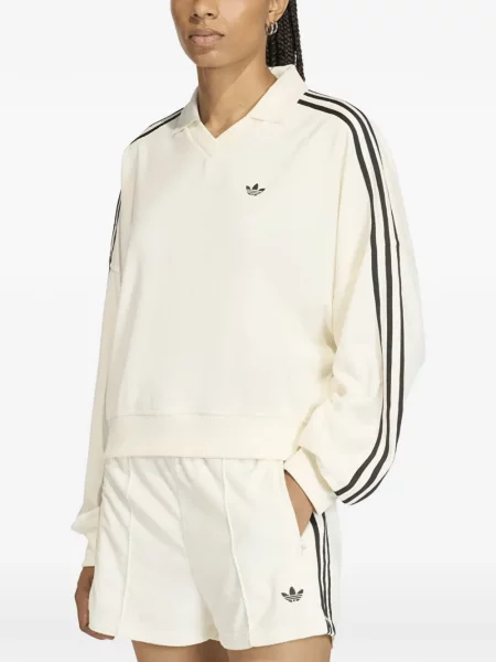 Pantaloni Adidas alergare cu autograf cu decolteu în V negru