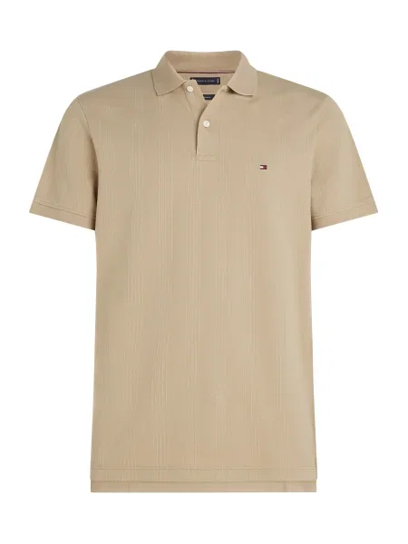 Tommy Hilfiger Polo majica Vertical Regular Fit bež