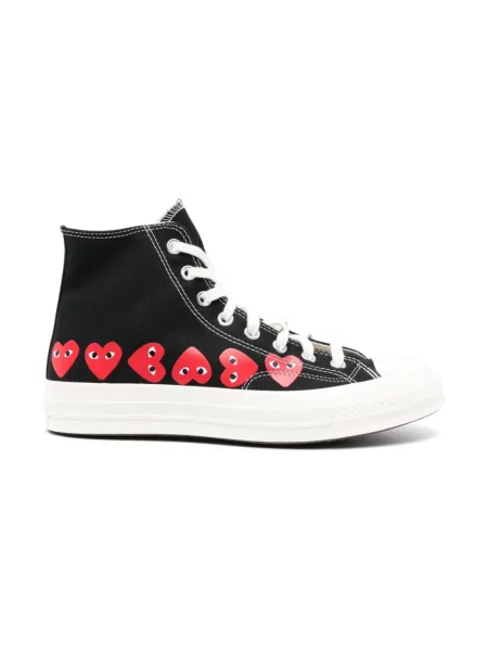 Sneakersy Comme Des Garcons Play z nadrukiem w serca czarne