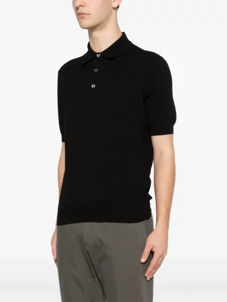 Tricou polo Fileria negru