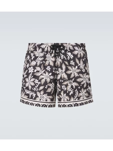 Slip de baie Commas cu imagine negru