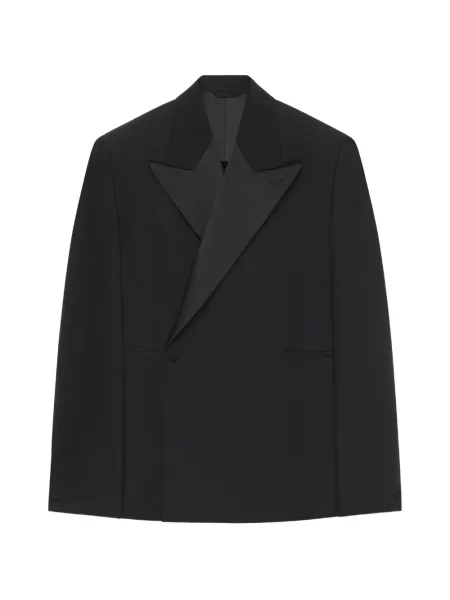 Costum Givenchy din satin cu rever negru