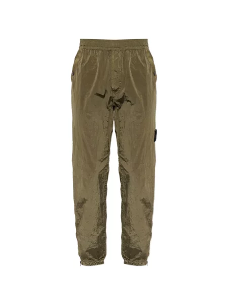 Pantaloni Stone Island cu strasuri alergare verde